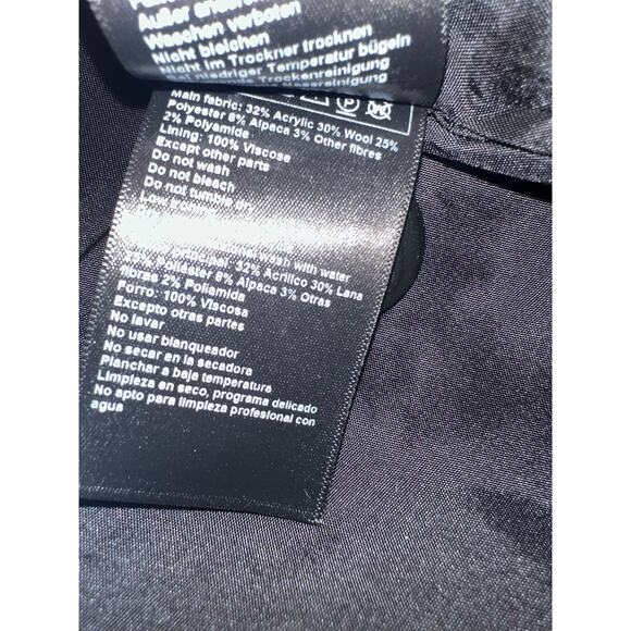 ba&sh Black Santa Twill Wool Blend Lady Coat Size Small - Picture 12 of 14